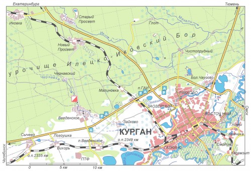 Схема проезда к селу Введенскому