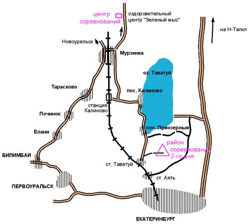 Карта озера таватуй