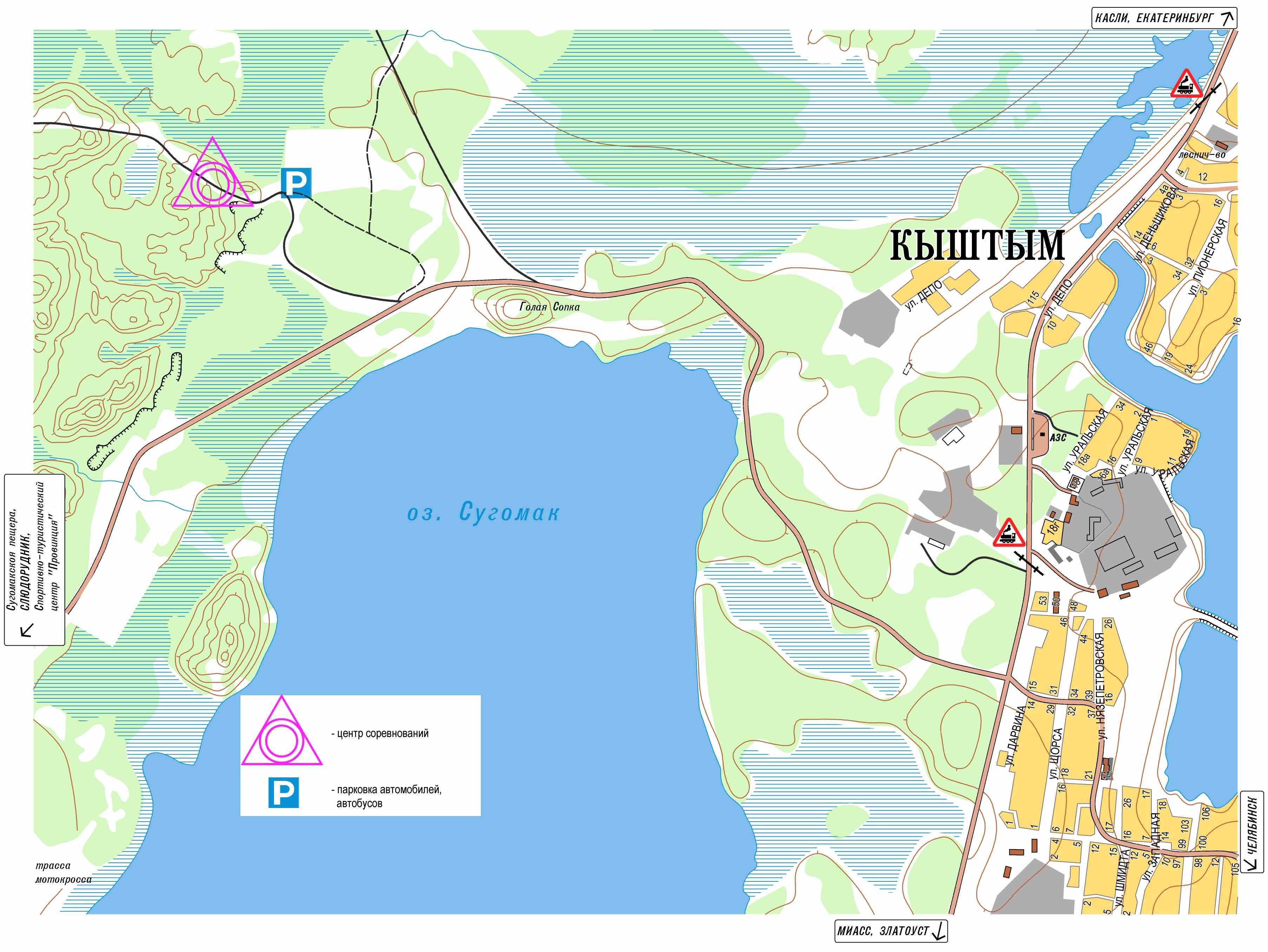 Карта кыштыма челябинской области